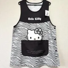 ❪ 未使用 ❫ SANRIO❤︎HELLO KITTY❤︎エプロン❤︎M〜L❤︎ゼブラ柄