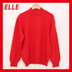 エル ニット セーター 長袖 赤 ELLE