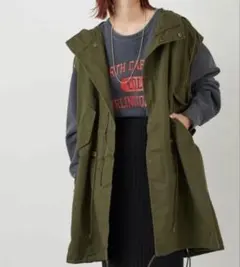 CIAOPANIC TYPY チャオパニック　ミリタリーフードロングベスト