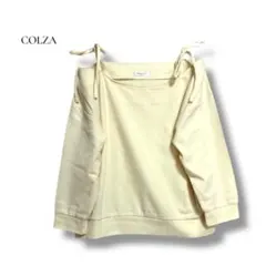 COLZA コルザ 肩リボンショートトップス M クリーム オフショル風のサムネイル