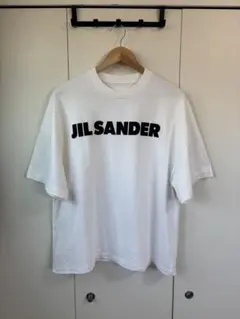 【JIL SANDER】ロゴプリント オーバーサイズTシャツ S ホワイト