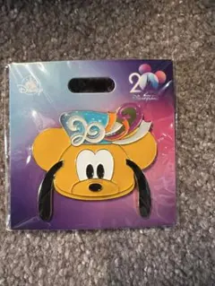 新品　香港ディズニー　プルート　ピンバッジ　20周年　イヤーハット