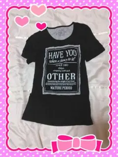 【平成ギャル】ロゴTシャツ　y2k　ダークコア　グランジフェアリー　ブラック