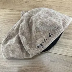 ベージュ コーデュロイ 帽子