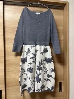 お値下げ可　proportion 花柄ニットワンピース