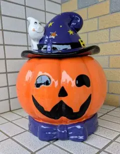 ハロウィン パンプキン 陶器製 特大　小物入れ（美品） ハロウィン パンプキン 陶器製 超特大 小物入れ（新品同様） - メルカリ