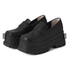 GRL スクエアトゥ厚底ローファー 23cm