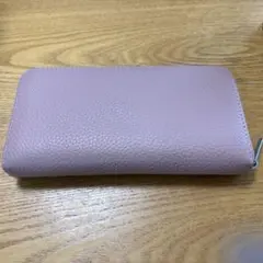長財布 ラウンドファスナー ピンク
