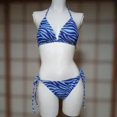 ゼブラ柄三角ビキニ　新品　日本サイズLサイズ相当