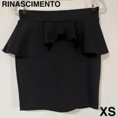 RINASCIMENTO タイトスカート フリル XS 黒 ミニスカート スーツ