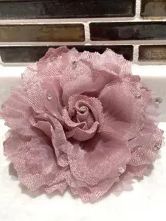 薄紫の花型コサージュビジュー付き　ピンク　卒業式 入学式 フォーマル
