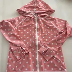 ピンク水玉模様ラッシュガード140