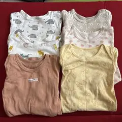 ベビー肌着6枚セット 長袖ロンパース90cm
