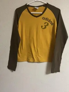 #adidas #長袖カットソー　# イエロー/ブラウン