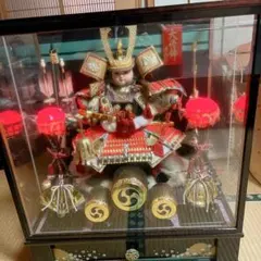 わかさや人形店閉店処分 天神様 五月人形 桑ガラスケース付き - メルカリ