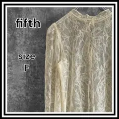 【fifth】 シースルー フレア袖 レースブラウス F