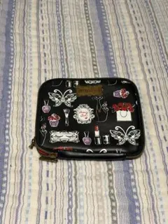 ANNA SUI ポーチ ブラック バタフライ 猫柄のサムネイル