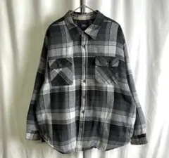 90s BASIC EDITION 中綿 キルティング チェック L ブラック