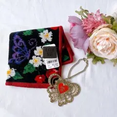 タグ付 ANNA SUI シェニール織ハンカチ定価3080円+バッグチャームのサムネイル