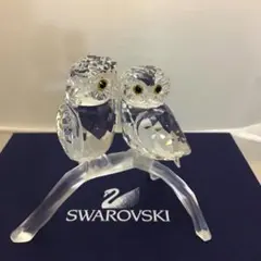 ❣️未使用❣️ Swarovski スワロフスキー クリスタル フクロウ 置物のサムネイル