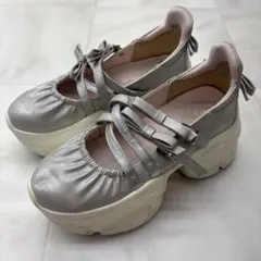 yosuke ヨースケ リボン 厚底 スニーカー