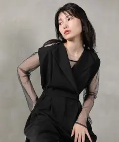 美品 niana ニアナ スタンドアウトカラーオールインパンツ S パンツ