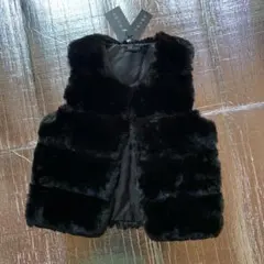 TRUBE ブラック ファーコート M-L対応