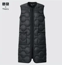 新品 ユニクロ×セオリー ウルトラライトダウンロングベスト 黒 S ブラック