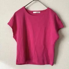 美品　ZARA ザラ Tシャツ　ミニT 半袖　ストレッチ　ピンク Lサイズ