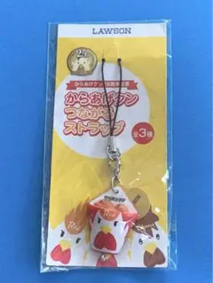 LAWSON からあげクン つながるストラップ レッド　ローソン