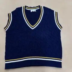 ROPE PICNIC ニットベスト Vネック ネイビー レディース 38 M