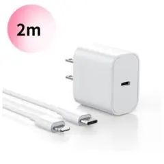 iPhone 充電器 20W PD 急速充電 USB C ケーブル 2m付き