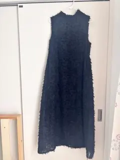 未使用　ZARA フリンジ付きミディ丈ワンピース　Sサイズ