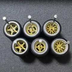 1／64ミニカー用ホイール3台分セット ホットウィール・トミカ等に　NO1-9