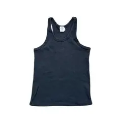 7SM2 コットン　ノースリーブ　タンクトップ　ブラック　L 古着used