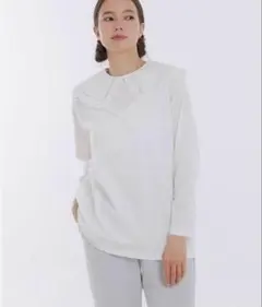 2026年最新】Yori カラー：ホワイト系 レディース 長袖 Tシャツ