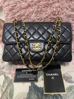 美品 シャネル Ｗフェイス マトラッセ26 Ｗチェーンバッグ ラムスキン