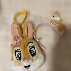 ディズニー ミスバニー パスケースポシェット ヘアバンド セット