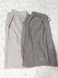 【2点セット】レディース ストレッチ素材パンツ Lサイズ