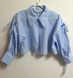 NICE CLAUP リボンシャツ