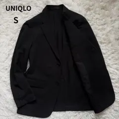ユニクロ 感動ジャケット 24年モデル ウールライク ブラック S 洗える