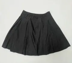 GLACIER ネイビー プリーツスカート Lサイズ