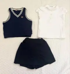 ミキハウス　ベスト　ブラウス　ショパン　キュロット　90 通園　お教室　通塾