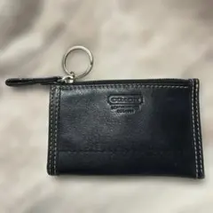 COACH ブラックレザー コインケース