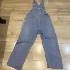BIG SMITH デニムストライプオーバーオール　約Ｌサイズ