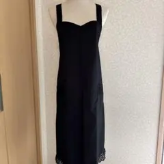HARDY AMIES エプロン　ブラック　レース付きのサムネイル