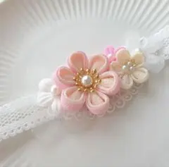 ひな祭り 初節句　つまみ細工　ベビーヘアバンド　100日祝い　ベビー袴