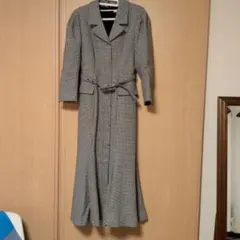 チェック柄ロングワンピース ベルト付きSNIDELサイズM