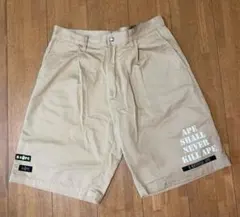 A Bathing Ape ベージュ　ショートパンツ　Lのサムネイル