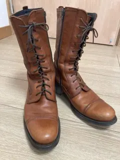 BOEMOS 編み上げブーツ レザー 24 MADE IN ITALY 38